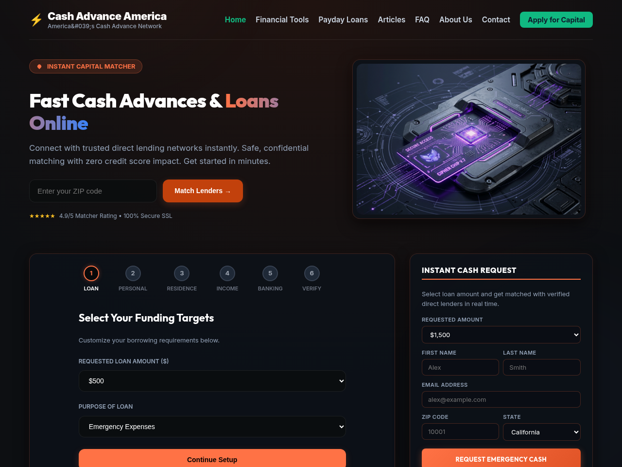 Cash Advance America Screenshot