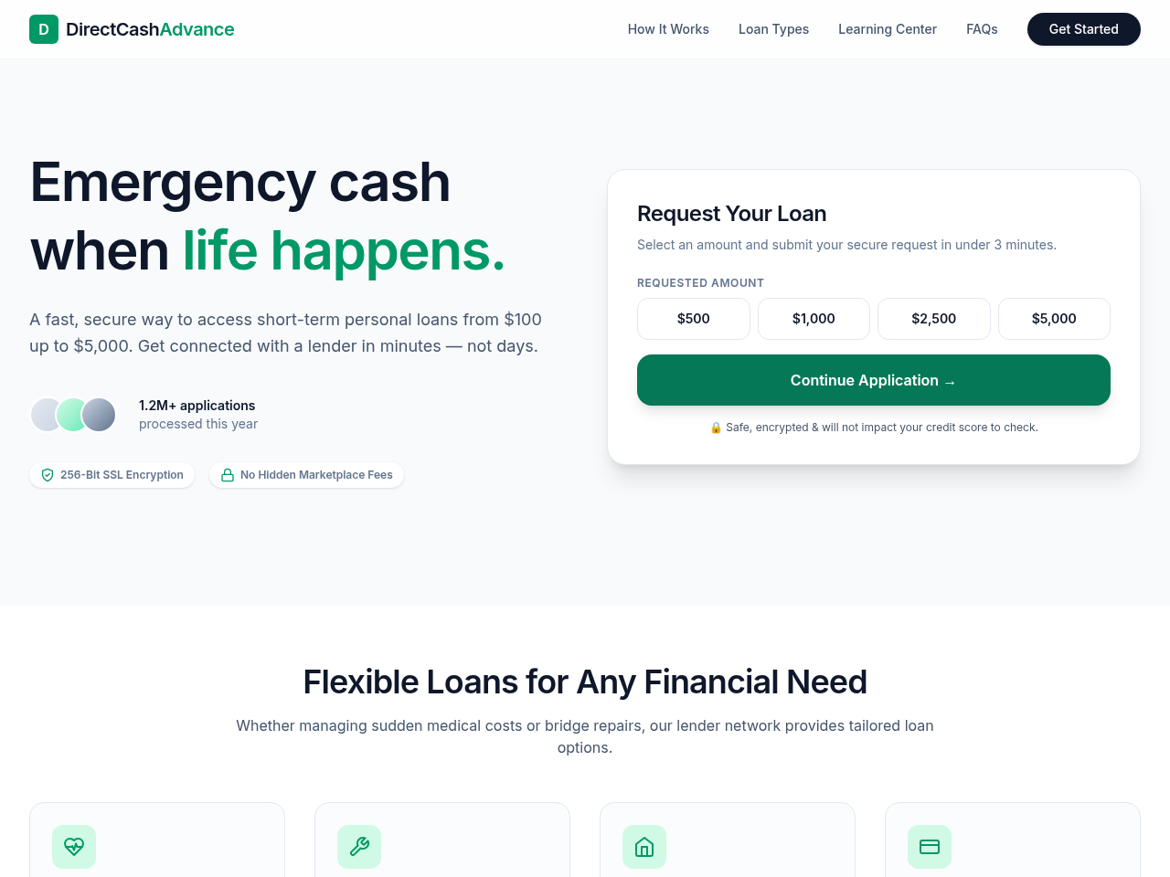 Direct Cash Advance Screenshot