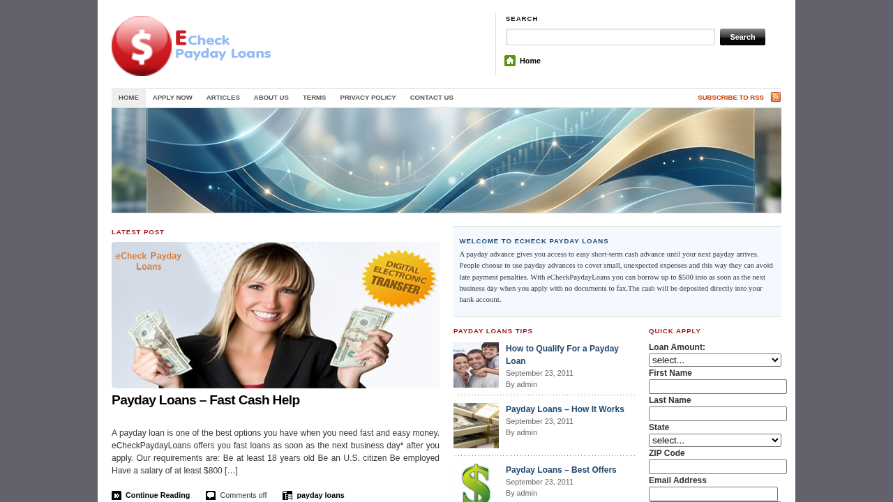 ECheck Payday Loans Screenshot