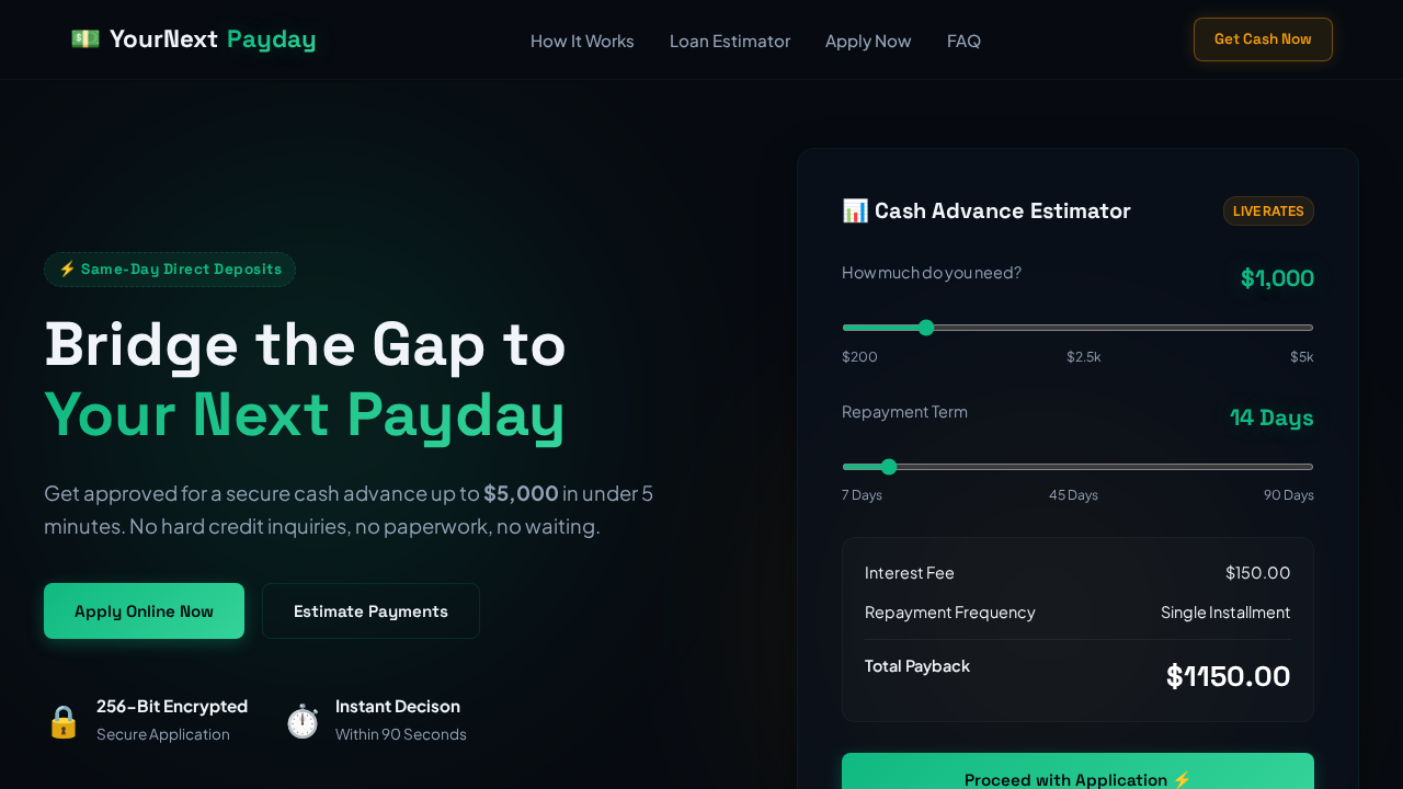 YourNextPayday Screenshot